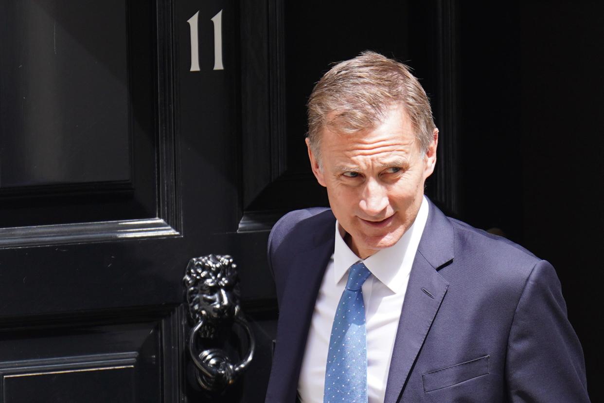 Chancellor Jeremy Hunt is facing calls from senior Tories to deliver tax cuts (James Manning/PA) (PA Wire)