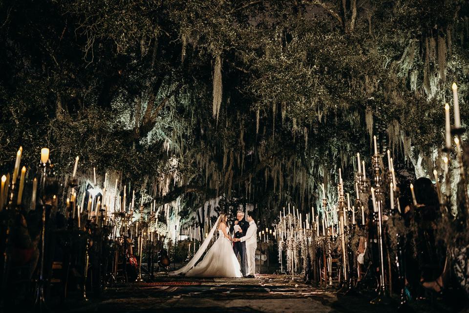 From there, they hosted and officiated their own wedding, while friends and family offered words of love and wisdom, songs, poems, and stories.