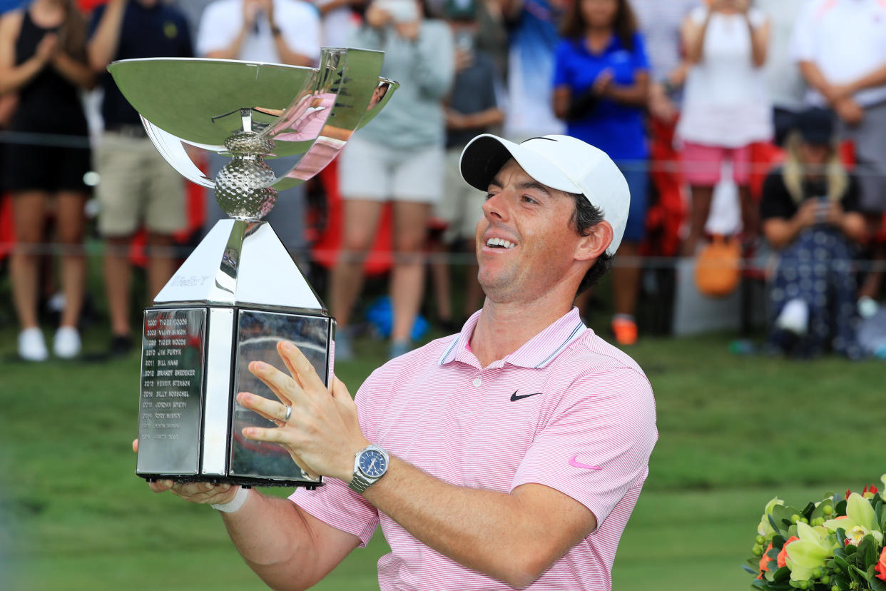 Rory McIlroy surged ahead on Sunday to claim his second Tour Championship and FedExCup title — and take home a $15 million prize.