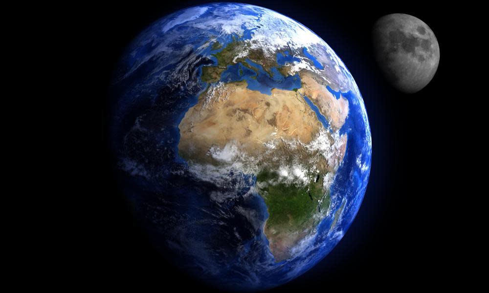 Earth and moon