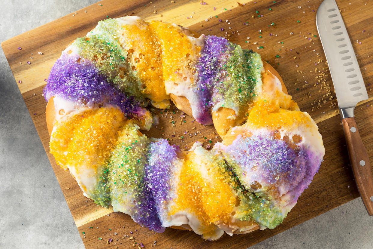 Homemade Colorful Sweet King Cake (Getty Images/iStockphoto)