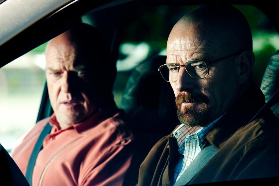 <h1 class="title">BREAKING BAD, (from left): Dean Norris, Bryan Cranston, 'Bug', (Season 4, ep. 409, aired Sept. 11, 2</h1><cite class="credit">Everett Collection</cite>