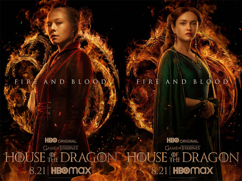 成年時期「雷妮拉」與「阿莉森」，《House of the Dragon》角色海報
