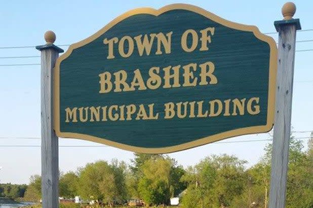 <p>The sign outside the town of Brasher, New York. A 7-year-old boy from the town was arrested and charged with rape on Thanksgiving</p> (Town of Brasher)