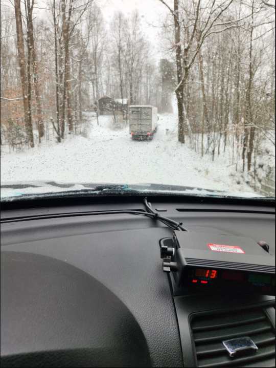 A semi blocking Prosser Road near Old Florence Pulask Road in Lawrence County (Courtesy: Tennessee Highway Patrol Lawrenceburg division)