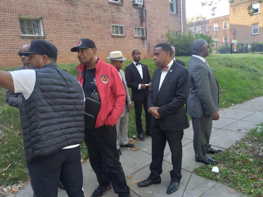 Members of CREWS and other local leaders concerned about public safety gather during one of their outreach efforts in Washington’s Ward 7. (Photo Credit: Courtesy of Tyrone Parker).