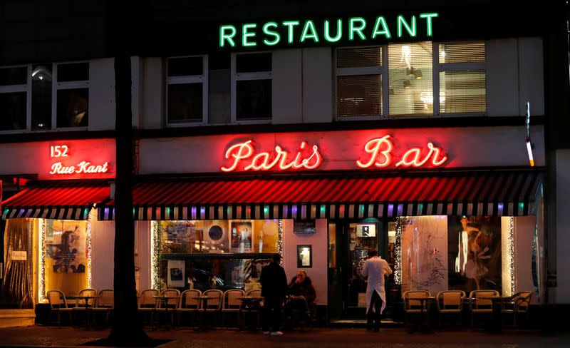 FILE PHOTO: The Paris bar-restaurant is seen as the German capital Berlin plans to close next week bars and pubs because of the coronavirus disease (COVID-19) in Berlin