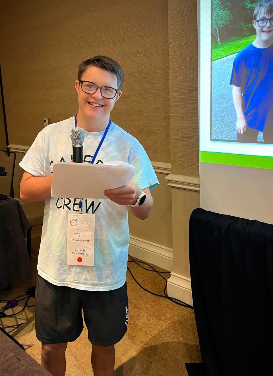 At the National Down Syndrome Congress in Orlando in July, Caleb Prewitt, 16, of Jacksonville gave a presentation on healthy living for Down syndrome youth. The next month, he completed an Olympic distance triathlon, thought to be the youngest person with Down syndrome to accomplish the feat.