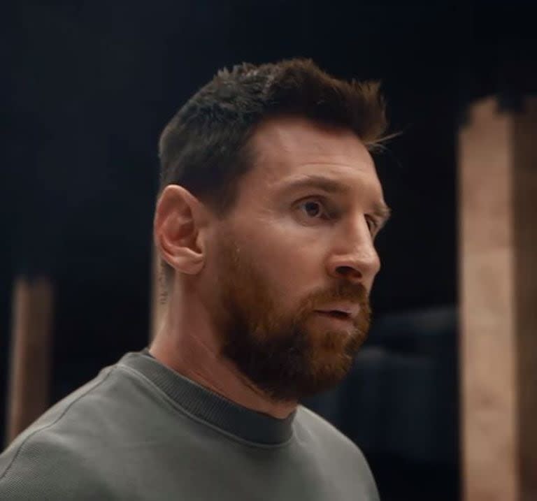 Lionel Messi, durante el video promocional de Arabia Saudita