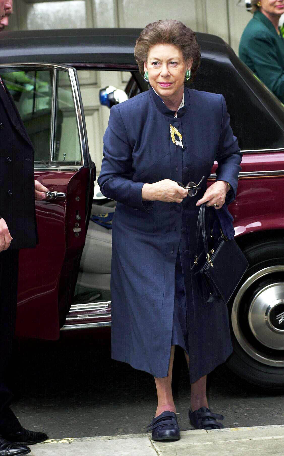 Princess Margaret arrives at Founders' Hall, City of London, for a lunch organised by the Court of Assistants of the Worshipful Company of Haberdashers, where she is being made a Liveryman of the Company.