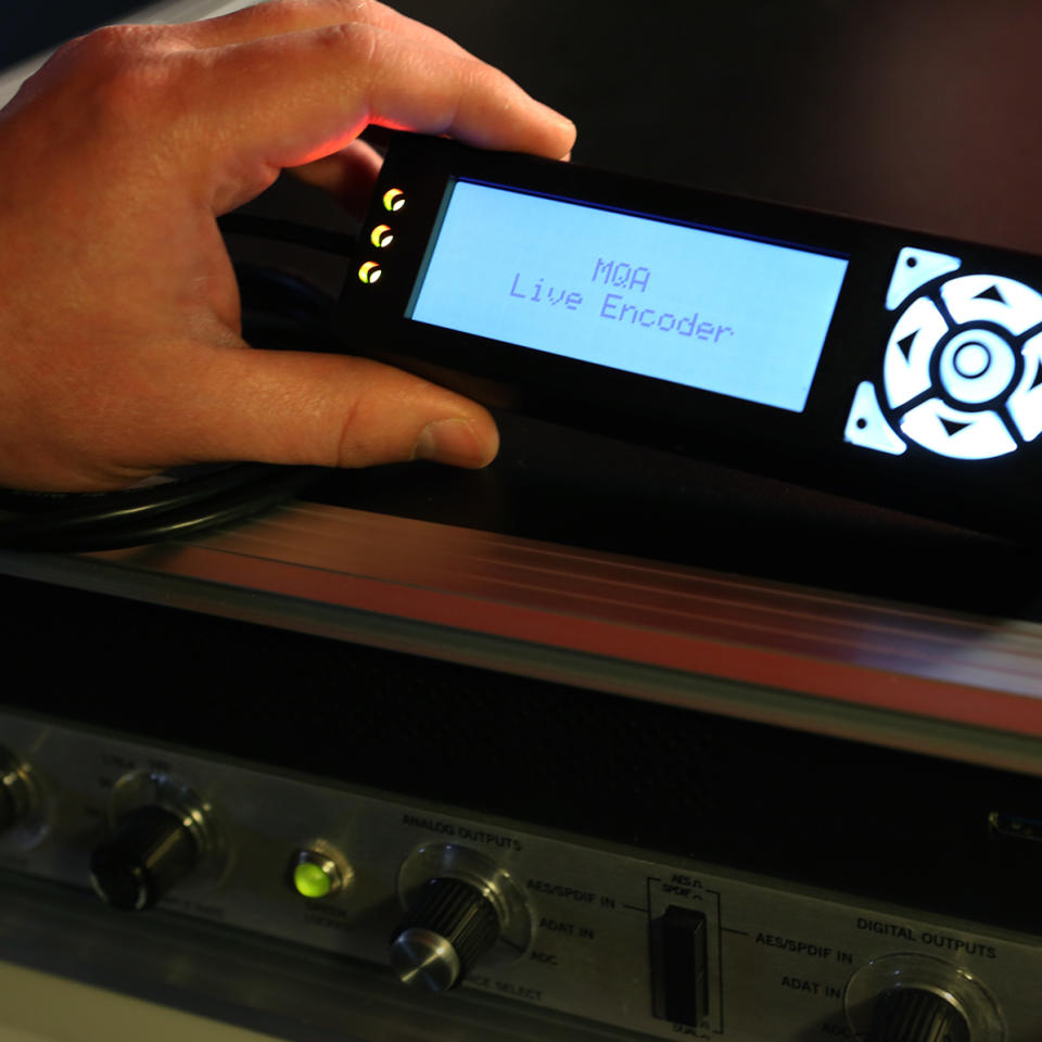 An MQA Live Encoder in hand