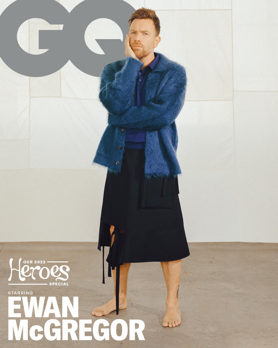 Ewan McGregor appears on one of four British GQ Heroes covers and talks about his relationship with fame (Ryan Pfluger/GQ/PA)