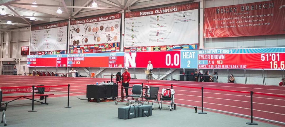 One of the new LED displays at the Devany Sports Center at University of Nebraska.