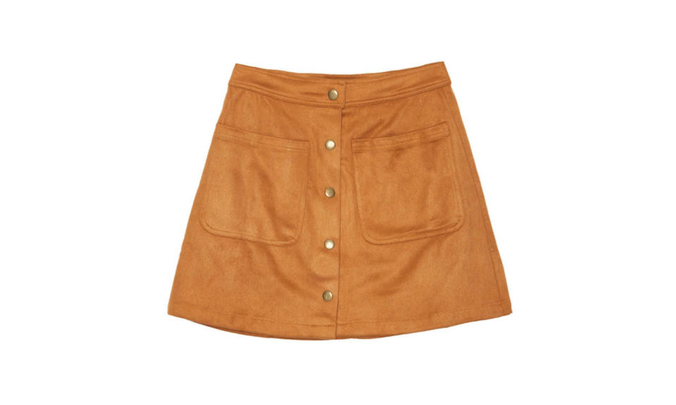 A Common Space Camel A-Line Skirt