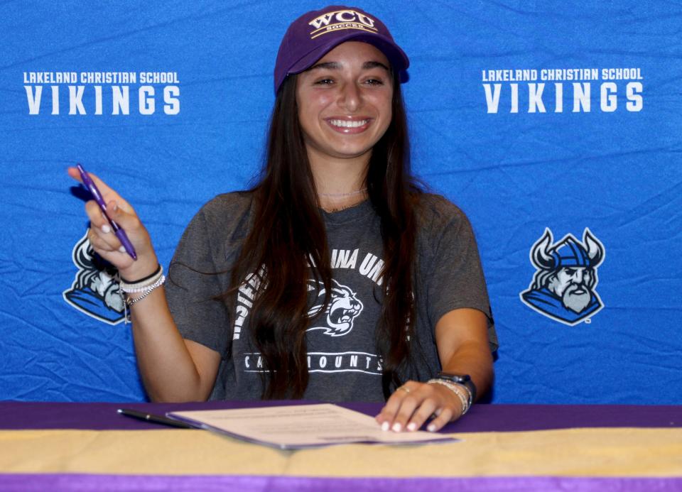 Lakeland Christian senior Maddie Lopez signs with Western Carolina.