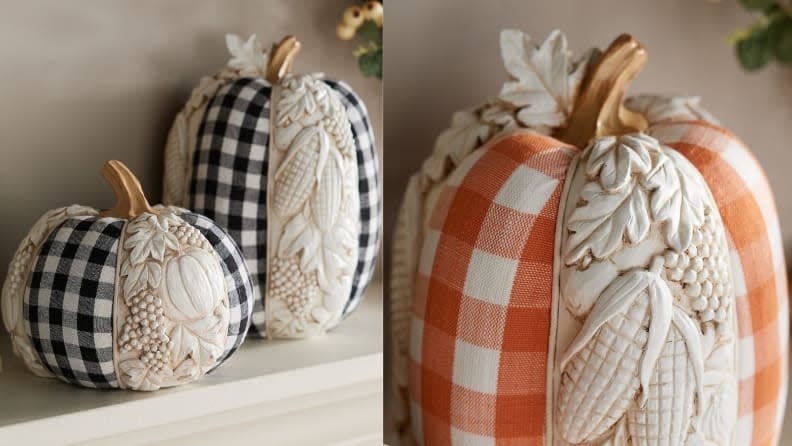 Unique pumpkins add a cozy fall vibe to any home.