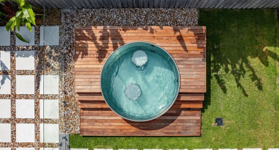 Aerial shot of an Outback plunge pool