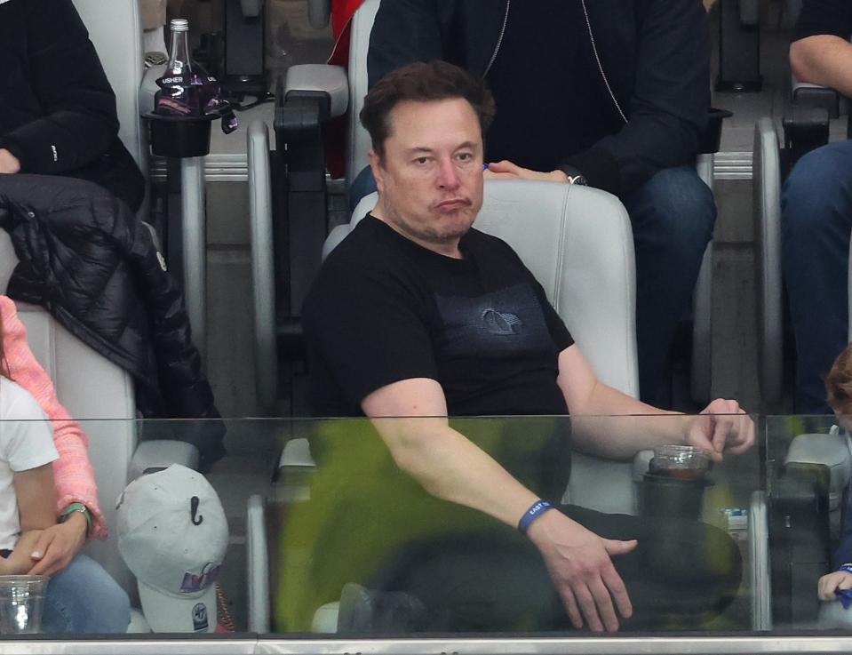Elon Musk at the Super Bowl