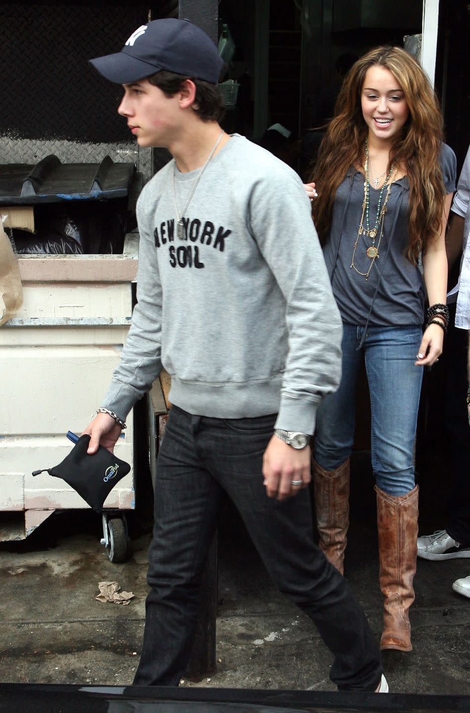 miley cyrus and nick jonas sighting in west hollywood april 11, 2009