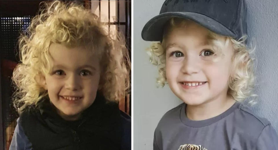 Dustin Vaughan smiles at the camera with a mane of wild curly blonde hair. He died due to a rare brain tumour.