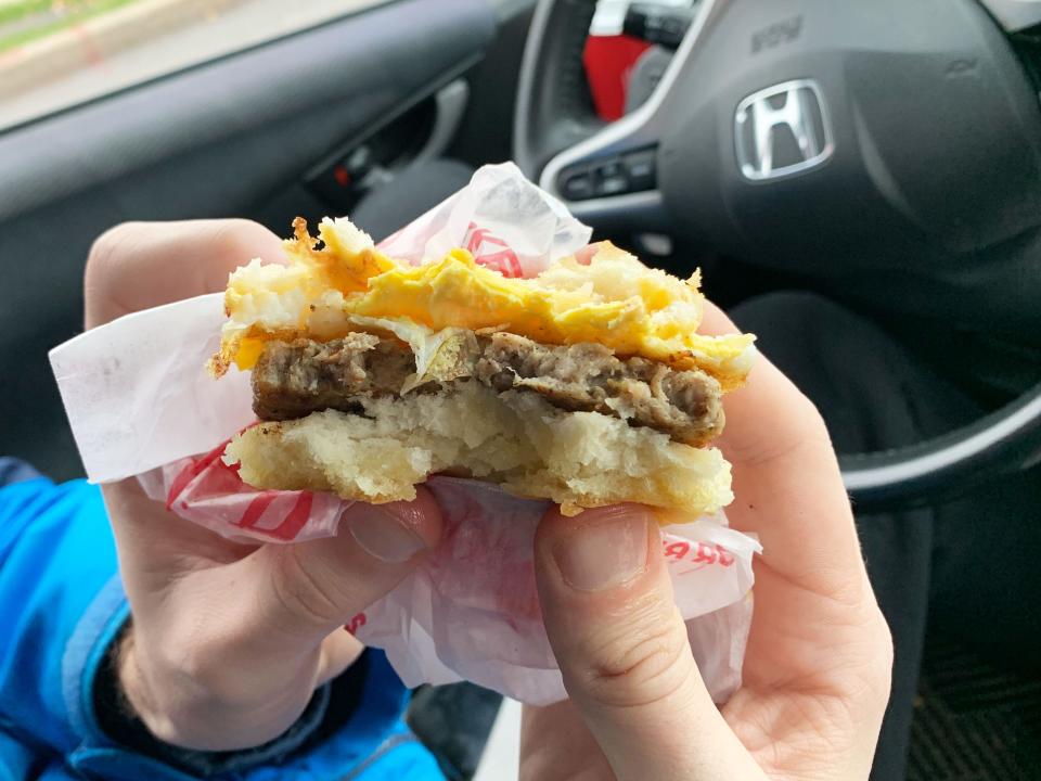 Wendy's breakfast sandich