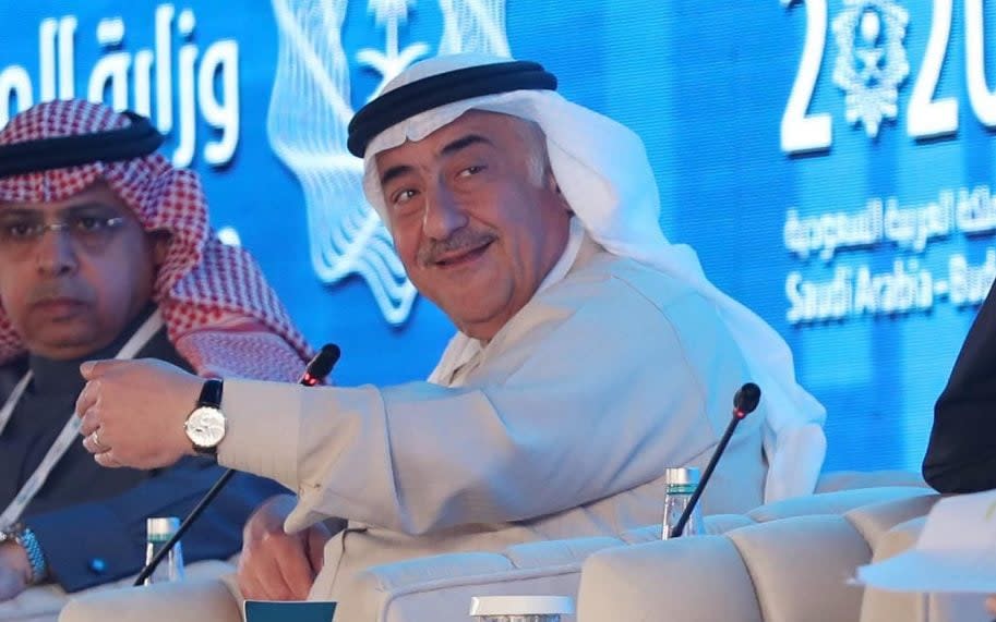 Ammar Al-Khudairy, chairman of Samba Financial Group, center, gestures as he speaks on a panel at the 2020 Budget Forum in Riyadh, Saudi Arabia, on Tuesday, Dec. 10, 2019. The worldâ€™s biggest oil exporter has designed next yearâ€™s budget under the assumption that Brent will average about $65 per barrel, according to calculations byÂ Ziad Daoud, Bloombergâ€™s chief economist in the Middle East. Photographer: Faisal Al Nasser/Bloomberg - Faisal Al Nasser/Bloomberg