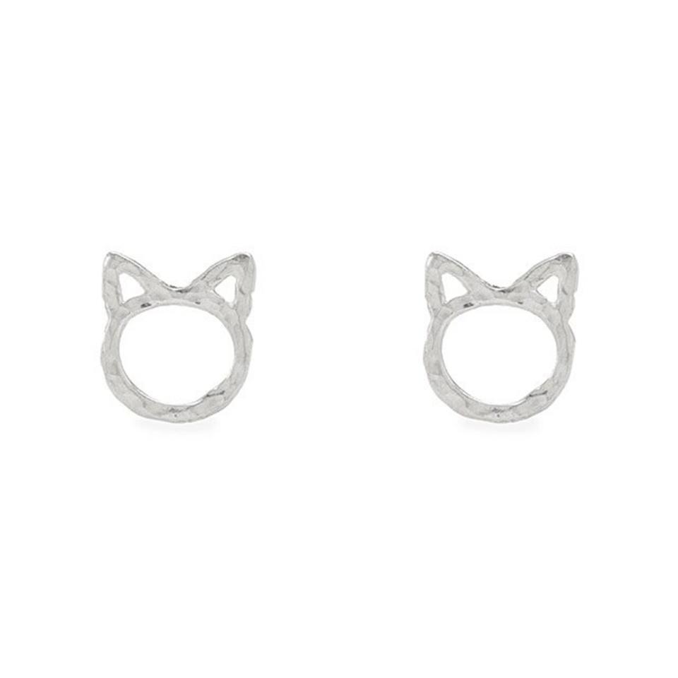 kitty cat stud earrings