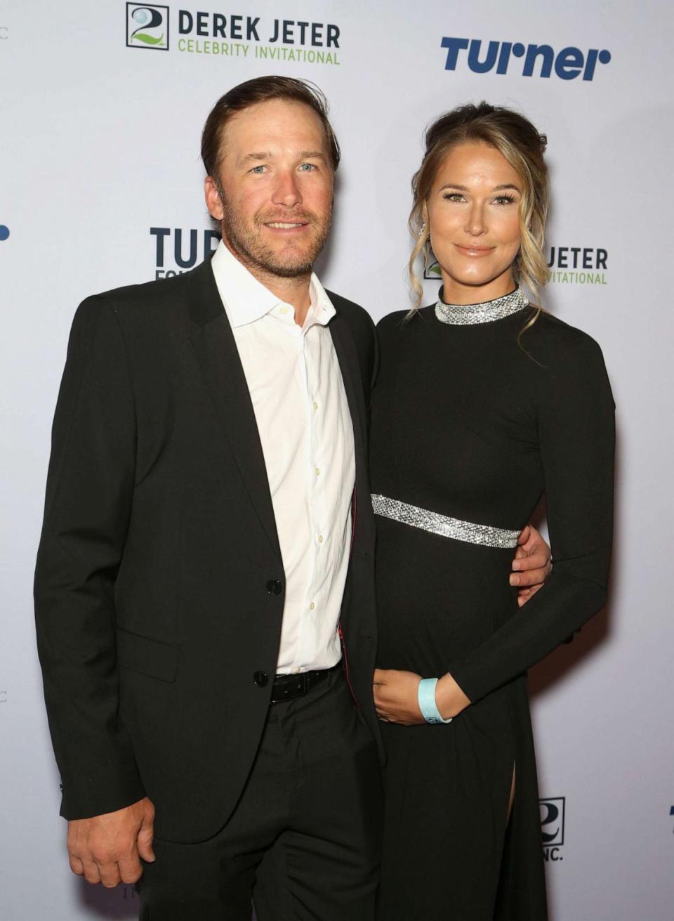 PHOTO: Bode Miller, left, and his wife Morgan Beck, attend the 2018 Derek Jeter Celebrity Invitational Gala at the Aria Resort & Casino, April 19, 2018, in Las Vegas. (Gabe Ginsberg/Getty Images)