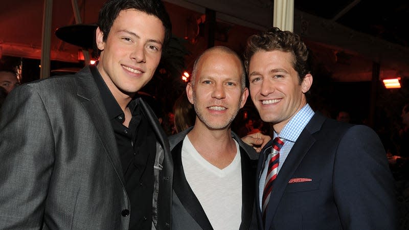 Corey Monteith, Ryan Murphy, and Glee castmember Matthew Morrison