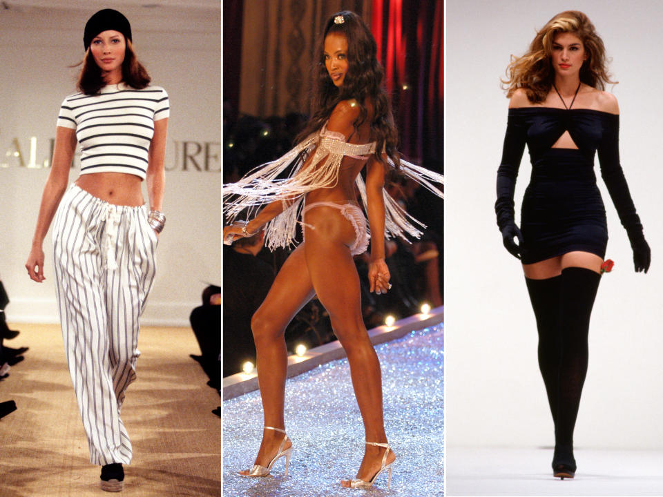 Photo credit: Christy Turlington, Naomi Campbell and Cindy Crawford. Image: Getty