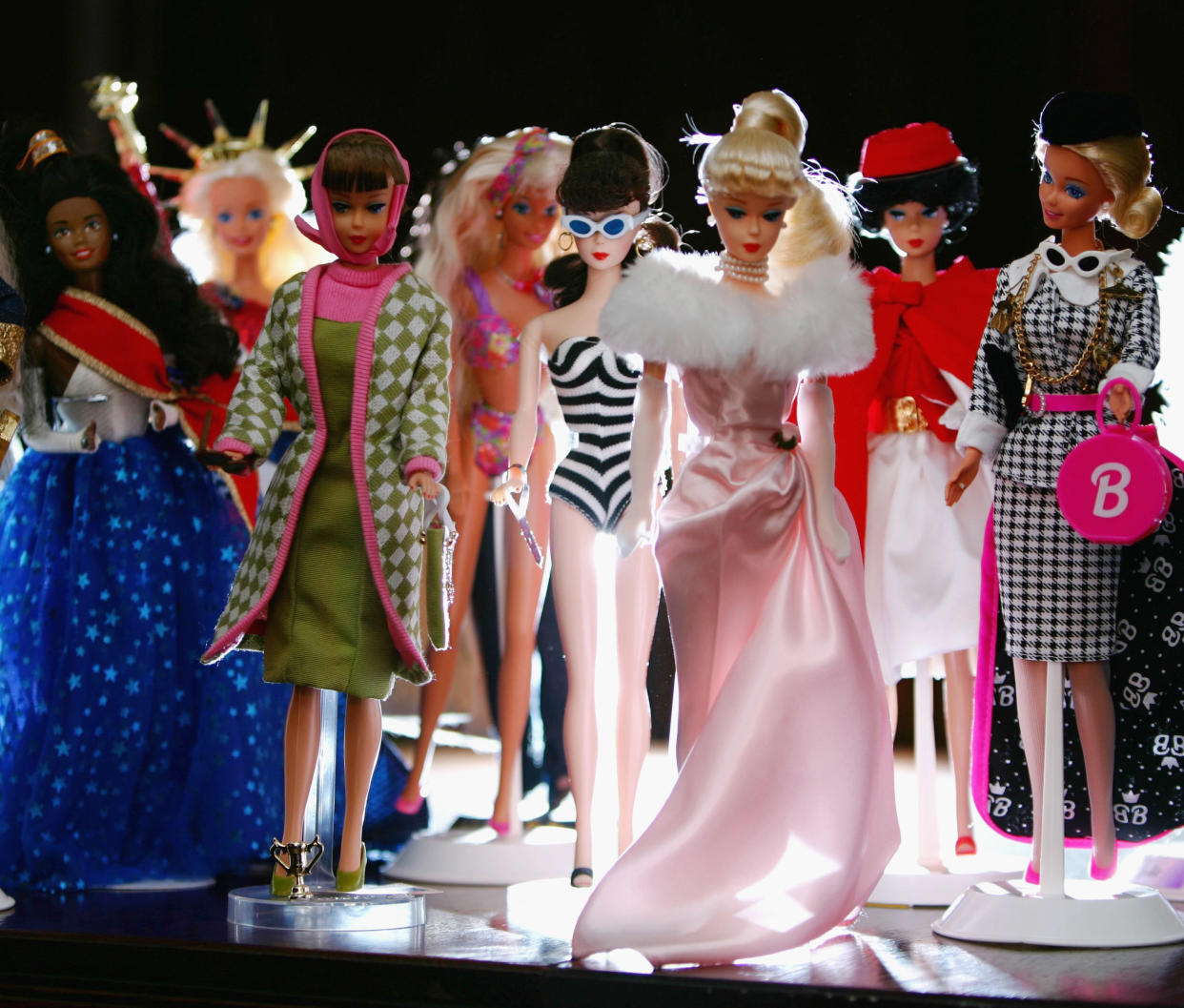 Some of Barbie's earliest dolls. (Photo: Ian Waldie/Getty Images)