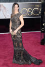 Sandra Bullock arrives at the Oscars in Hollywood, California, on February 24, 2013.