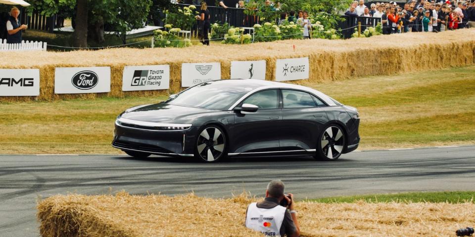 lucid air grand touring fastest goodwood