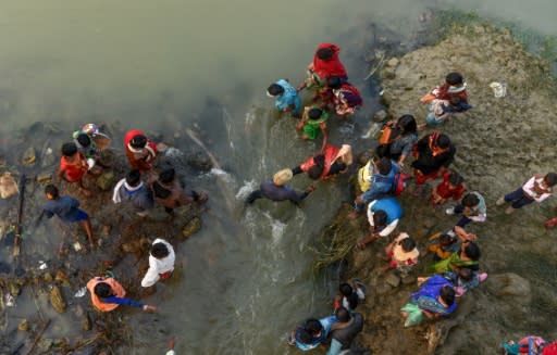 Hindu devotees gathered in southern Nepal ahead of a festival believed to be the world's biggest ritual animal sacrifice