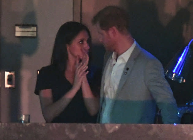 Meghan y Harry vieron la ceremonia de cierre desde un palco de lujo.