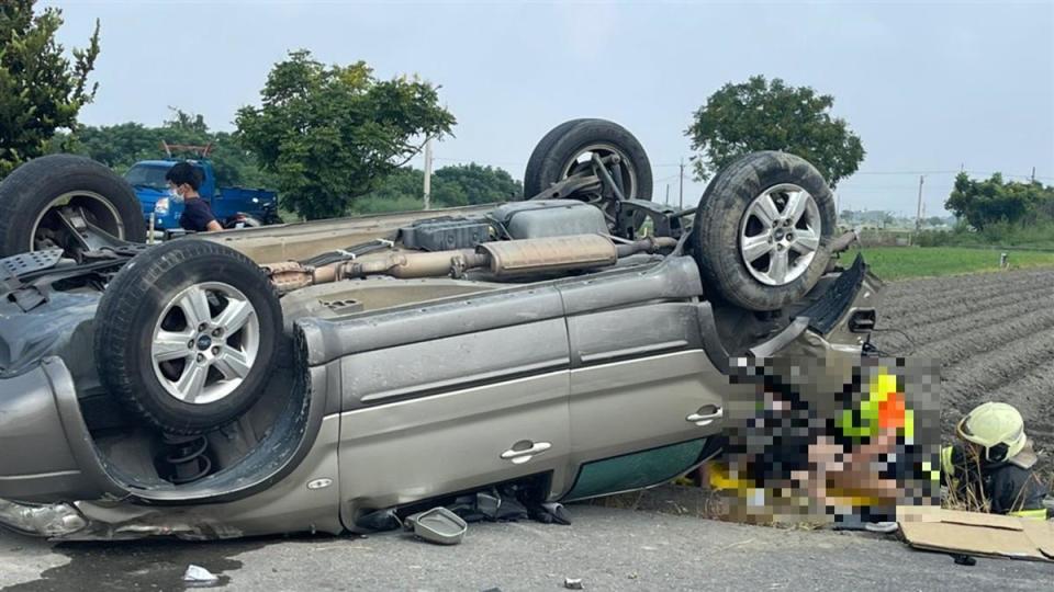 雲林發生一起嚴重車禍事故。（圖／東森新聞）