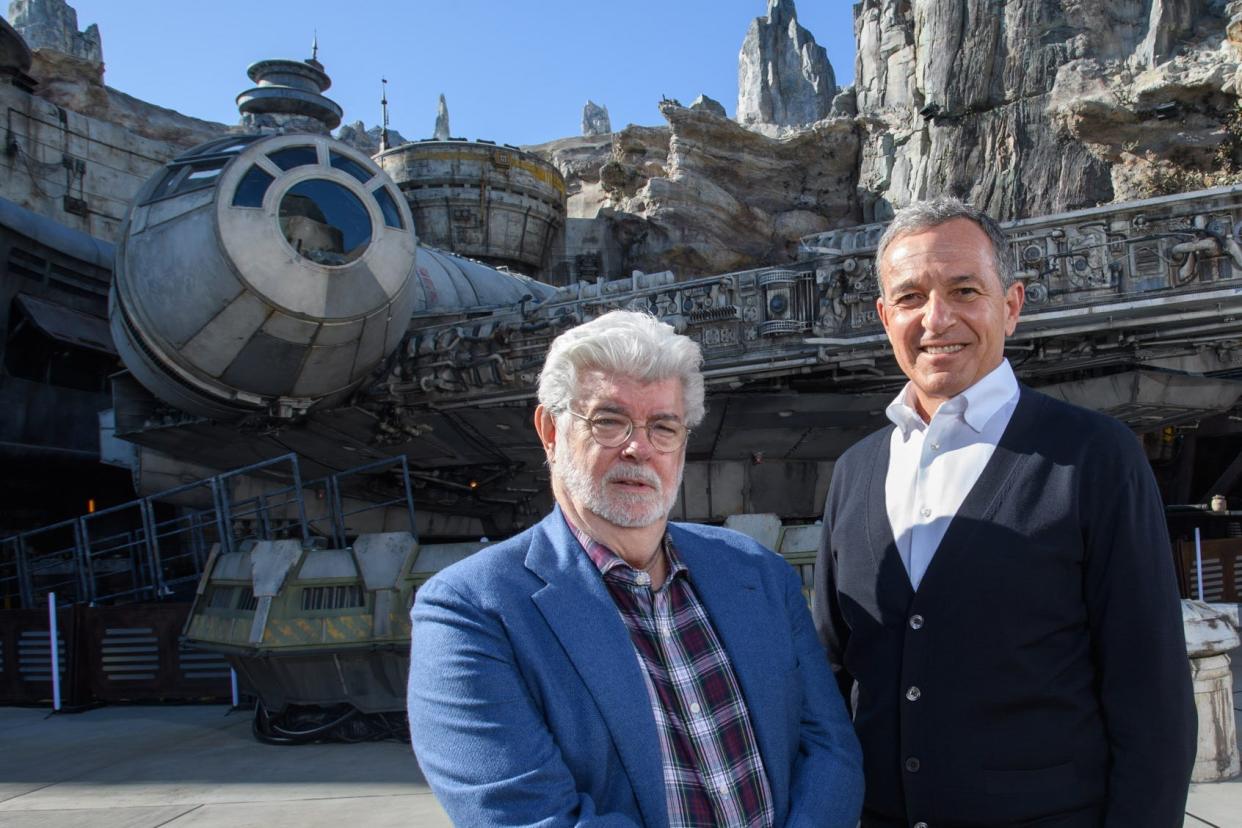 george lucas bob iger millennium falcon star wars