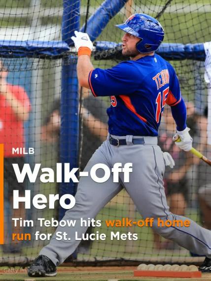 Tim Tebow hits walk-off home run for St. Lucie Mets