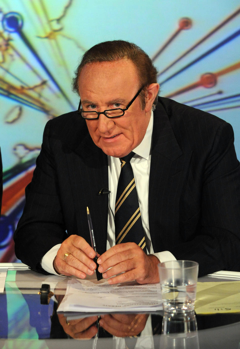 Show's host Andrew Neil before The Chancellors Debate on the BBC current affairs programme The Daily Politics at BBC Millbank in London.