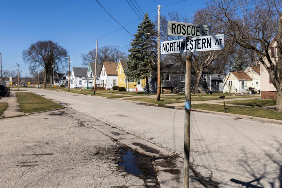 Stretches of Roscoe and Northwestern avenues area seen Tuesday, March 5, 2024, in South Beloit.