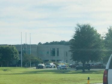 Jacksonville police on the scene of an incident at Northside High School Thursday morning.