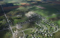 <p>Damage from a tornado is seen in Dunrobin, Ont. west of Ottawa on Saturday, Sept. 22, 2018. The storm tore roofs off of homes, overturned cars and felled power lines in the Ottawa community of Dunrobin and in Gatineau, Que. (Photo from Sean Kilpatrick/The Canadian Press) </p>