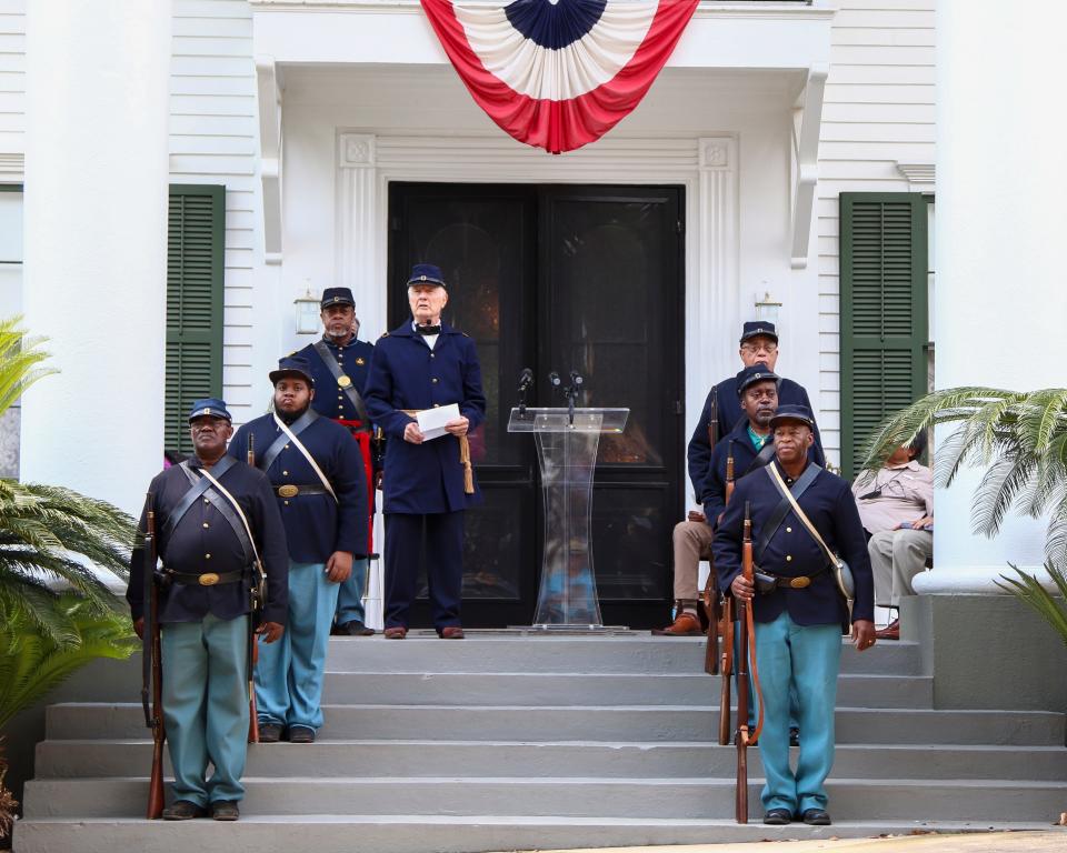 Hundreds of Tallahassee locals gather at the Knott House Museum on May 20 to celebrate the emancipation declared in 1865. Locals enjoyed a reading from Dr. Larry Rivers for the keynote speech. Other festivities such as catered food and free admission to local museums was accompanied by the reading and reenactment of the emancipation proclamation.