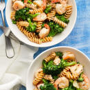 <p>The corkscrew-shaped rotini pasta and broccoli florets do such a great job of holding the cream cheese sauce in this easy shrimp-and-broccoli pasta. <a href="https://www.eatingwell.com/recipe/7890910/shrimp-broccoli-pasta/" rel="nofollow noopener" target="_blank" data-ylk="slk:View Recipe;elm:context_link;itc:0;sec:content-canvas" class="link ">View Recipe</a></p>