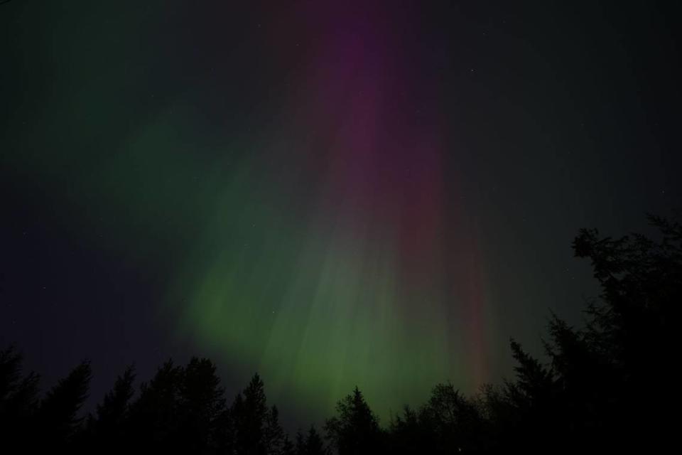 The aurora borealis was seen in most parts of Washington on Friday, including Pierce County.