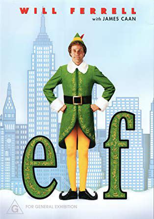 Will Farrell on the movie poster of Elf