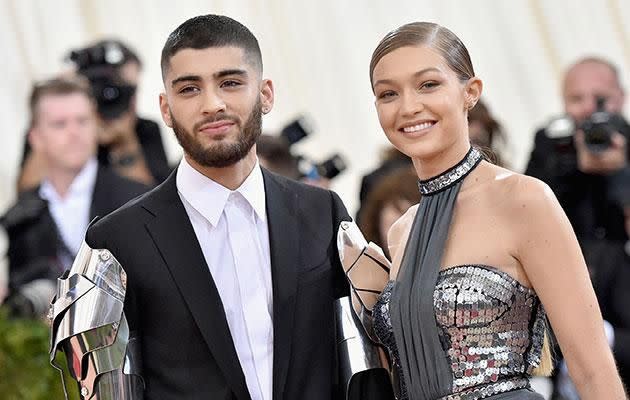 With girlfriend Gigi Hadid in 2016. Source: Getty