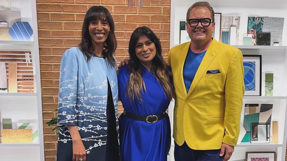 Nisha with Michelle Ogundehin and Alan Carr