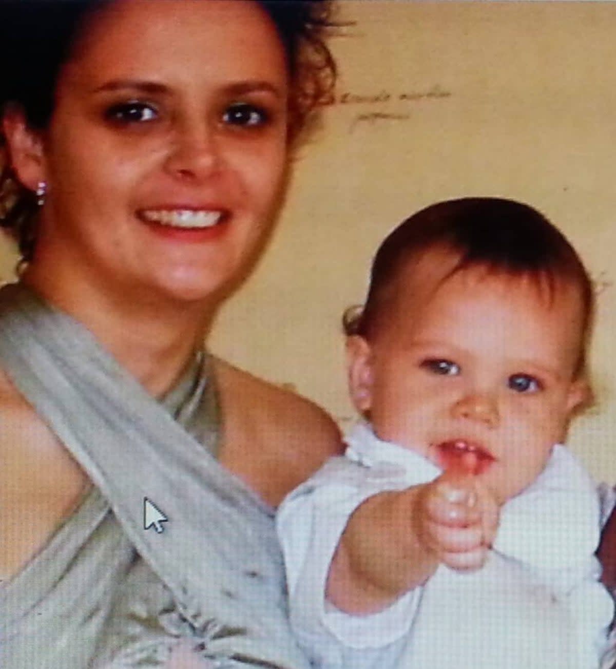Angie with Max as  a baby (SWNS)