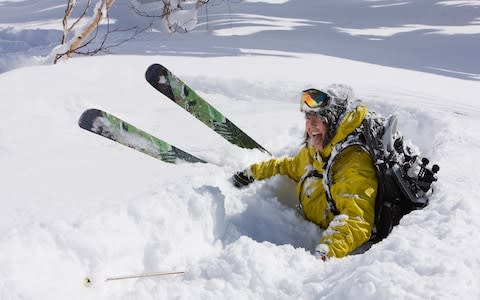 skier fall - Credit: This content is subject to copyright./Jeremy Woodhouse